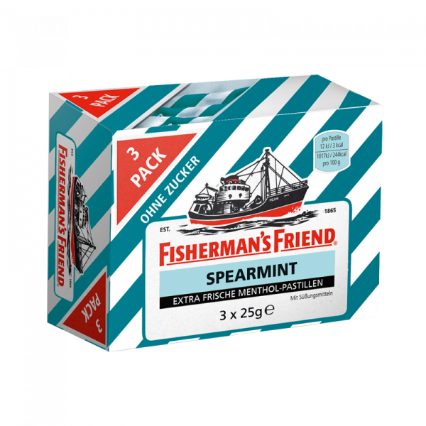 Fisherman's Friend Spearmint ohne Zucker 3er Pack