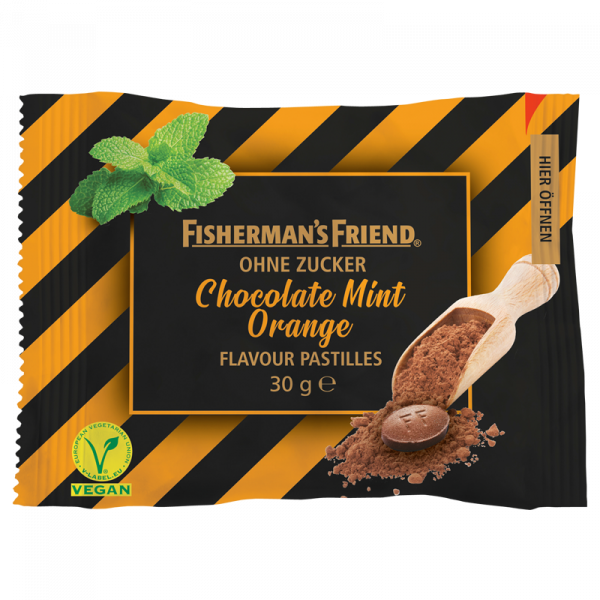 Fisherman's Friend Chocolate Mint Orange ohne Zucker