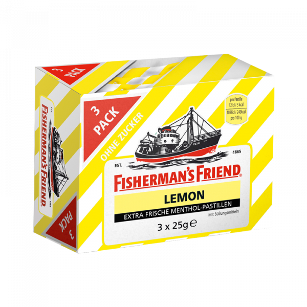 Fisherman's Friend Lemon ohne Zucker 3er Pack